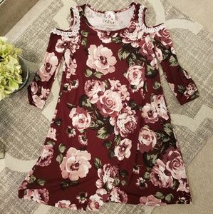 Girls cold shoulder tunic